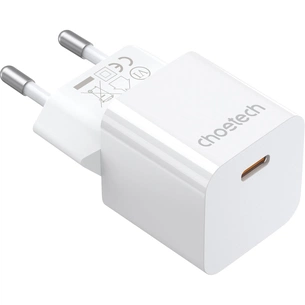 Зарядний пристрій Choetech GaN USB-C 20W QC3.0/PD/PPS (PD5010-EU-WH) зображення 1