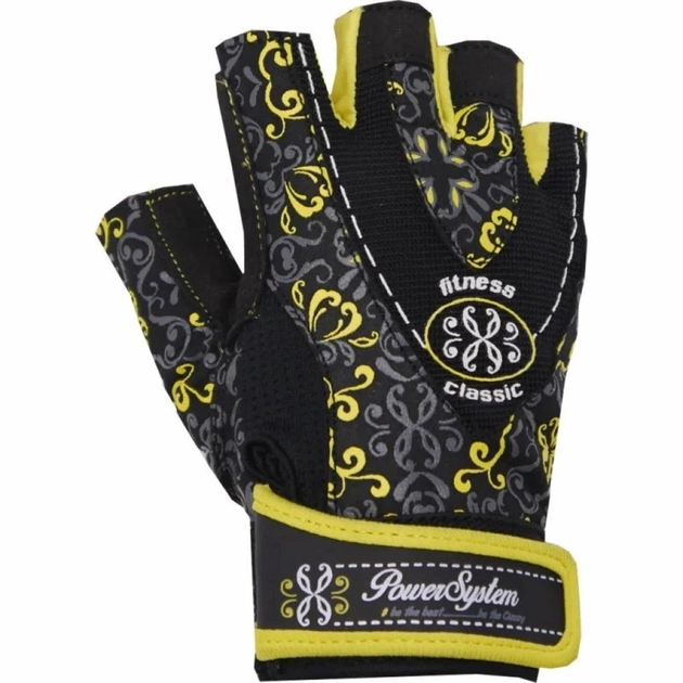 Рукавички для фітнесу Power System Classy Woman PS-2910 XS Yellow (PS_2910_XS_Black/Yellow) - изображение 1