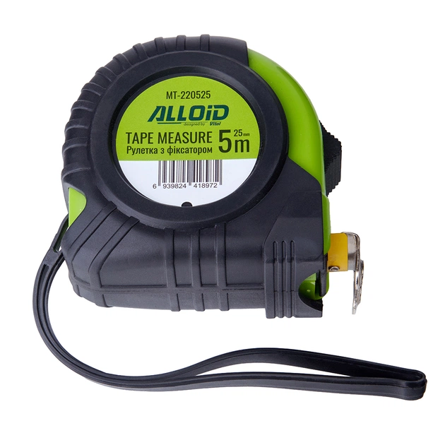 Рулетка Alloid Base, із фіксатором, 5м×25мм (MT-220525) - изображение 1