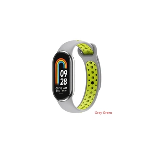 Ремінець до фітнес браслета BeCover Vents Style для Xiaomi Mi Smart Band 8 Gray-Green (709418) зображення 1