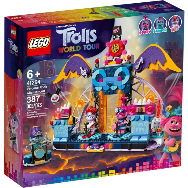 Конструктор LEGO Trolls Концерт у місті Рок-на-Вулкані 387 деталей (41254) - изображение 1