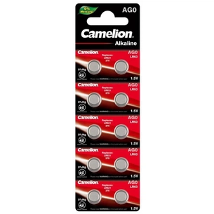 Батарейка AG0 / LR521 / LR63 Alkaline * 10 Camelion (AG0-BP10) зображення 1