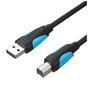 Кабель для принтера USB 2.0 AM/BM 1.0m black Vention (VAS-A16-B100) - уменьшенное изображение 1