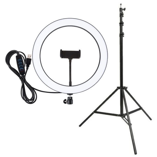 Набор блогера UFT LED лампа 30 см + штатив 2м + держатель (UFTTLL04) - изображение 4