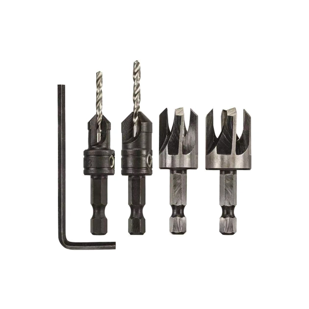 Набір фрез DeWALT по дереву 2шт + зенкер з свердлом 2шт. (DT7620) - picture 2