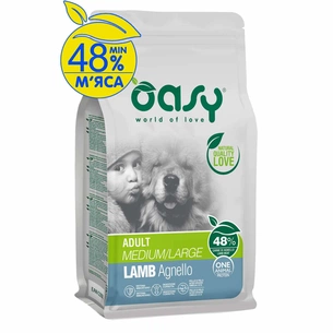 Сухий корм для собак OASY One Animal Protein ADULT Medium/Large з ягням 18 кг (8053017349329) зображення 1
