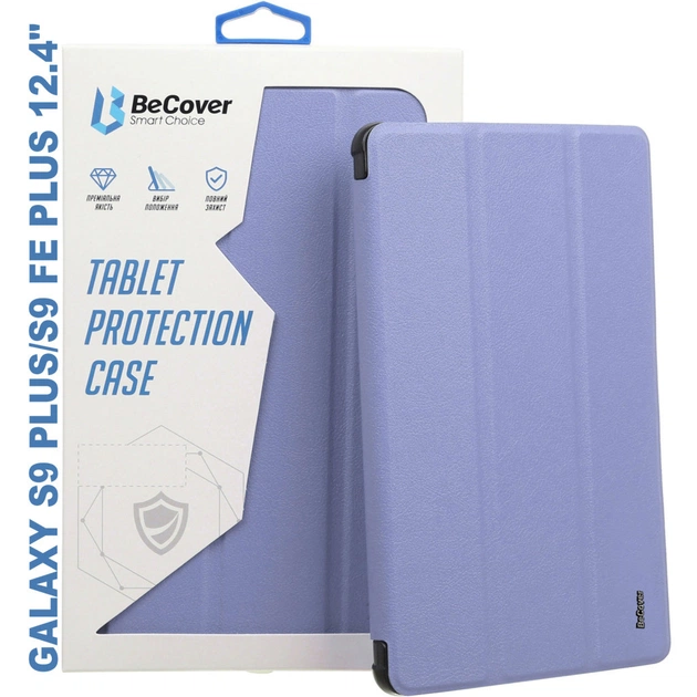 Чохол до планшета BeCover Soft Edge stylus holder Samsung Tab S9 Plus (SM-X810/SM-X816)/S9 FE Plus (SM-X610/SM-X616) 12.4" (710409) - зображення 1