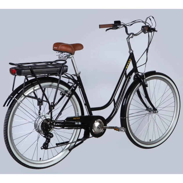 Електровелосипед Dorozhnik 28" eRETRO Vbr FR рама-19" 36B 13А*г 500Вт 2026 чорний (ELB-D-28-113) - picture 3