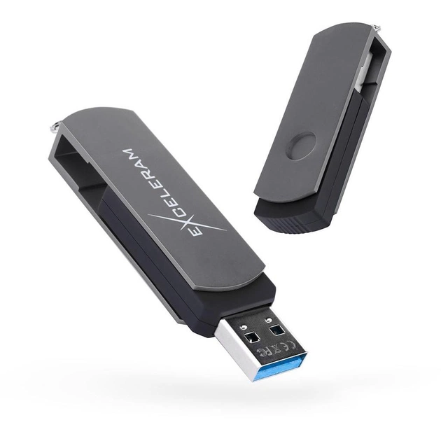 USB флеш накопичувач eXceleram 128GB P2 Series Gray/Black USB 3.1 Gen 1 (EXP2U3GB128) - зображення 1