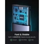 Кишеня зовнішня Ugreen USB-C to M.2 B-Key/M+B Key SSD 5Gbps SATA 3.0 aluminum 0.5m (10903) - зменшене зображення 4