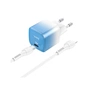 Зарядний пристрій HOCO C101A USB-C PD20W + cable USB-C to Lightning Ice Blue (6931474769381) - зменшене зображення 3