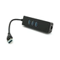 Концентратор Voltronic USB 3.0 to 3xUSB + Ethernet black (YT-3H3+1) - зменшене зображення 2
