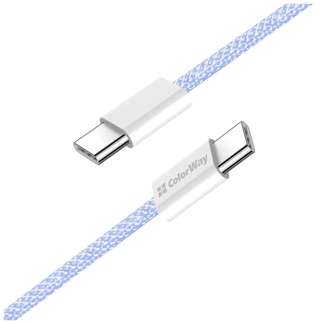 Дата кабель USB-C to USB-C 1.0m 60W 3.0А purple ColorWay (CW-CBPDCC061-PU) - picture 4