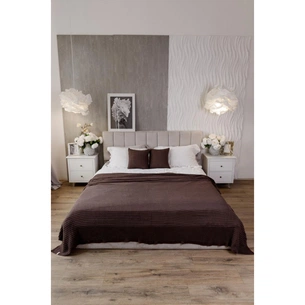 Плед Прованс COTTON шоколадний 120 х 200 см (039528) зображення 1