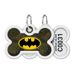 Адресник для тварин WAUDOG Smart ID з QR паспортом "Бетмен зелений" кістка 40х28 мм (0640-1002) изображение 1