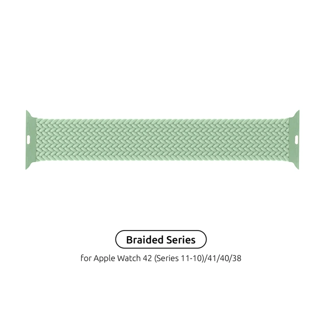 Ремешок для смарт-часов Armorstandart Braided Solo Loop для Apple Watch 42 (Series 11-10)/41/40/38 Mint Size 6 (144 mm) (ARM64902) - изображение 1
