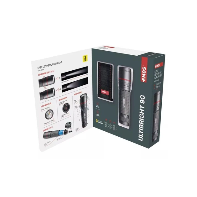 Ліхтар EMOS P3190 1200Lm Li-ion Metal (P3190) - зображення 10