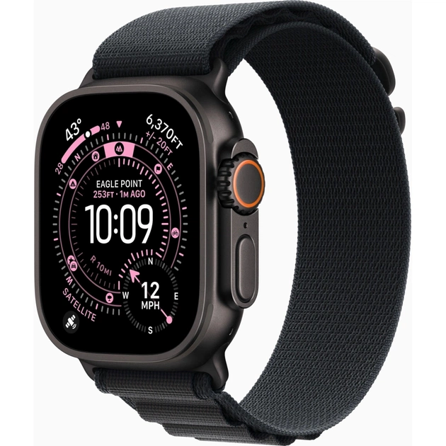 Смарт-годинник Apple Watch Ultra 3 GPS + Cellular 49mm Black Titanium Case with Black Alpine Loop - Small (MF0Q4QP/A) - зображення 1