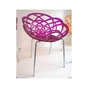 Кухонний стілець PAPATYA Flora ml сидіння прозоро-пурпурове, хромовані ніжк (2960) - preview 2