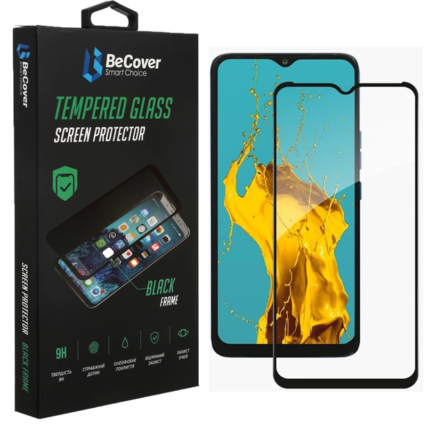 Стекло защитное BeCover Tecno Pop 5 LTE (BD4i) / (BD4a) Black (708164) - изображение 1