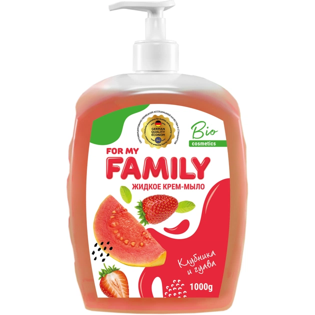 Рідке мило Family 2K Полуниця та гуава 1000 г (4260637722522) - изображение 1