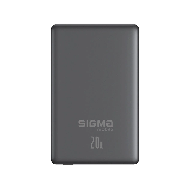 Батарея универсальная Sigma X-power SI10A7QL-MAG grey 10000mAh, Magnetic wireless 15W, PD+QC, 20W max (4827798955116) - изображение 1