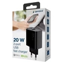 Зарядний пристрій Gembird 1xUSB-A + 1 Type-C (PD20Вт + QC3.0 18Вт) black (TA-UC-PDQC20-01-BK) - зменшене зображення 6