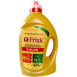 Гель для прання Frisk Color Преміальна якість для кольорових тканин 3.7 л (4820197120888) зображення 1