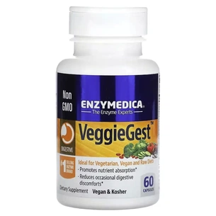Пробіотики Enzymedica Травні ферменти, VeggieGest, 60 капсул (ENZ-20110) зображення 1