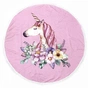 Рушник MirSon пляжний №5076 Summer Time Pink Unicorn Girl 150x150 см (2200003947847) - зменшене зображення 1