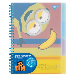 Зошит Yes А5 Minions пластикова обкладинка 80 аркушів, лінія (765739) зображення 1