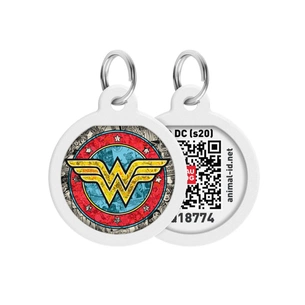 Адресник для тварин WAUDOG Smart ID з QR паспортом "Диво-жінка 2" коло 25 мм (укр) (0625-1013uk) изображение 1