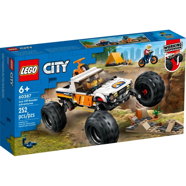 Конструктор LEGO City Пригоди на позашляховику 4x4 252 деталі (60387) - зображення 1