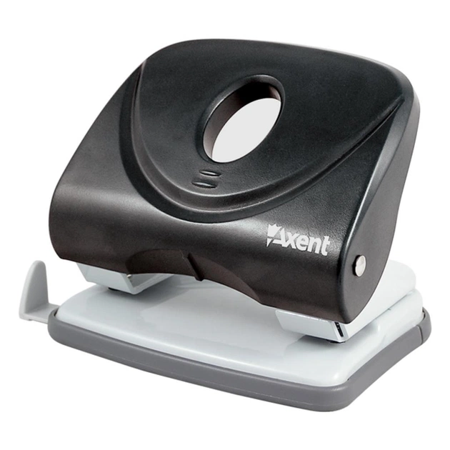 Дырокол Axent Welle-2 plastic, 30sheets, black (3830-01-А) - изображение 1