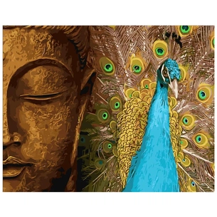 Картина по номерам Strateg Павич та божество 40х50 см (SY6233) зображення 1