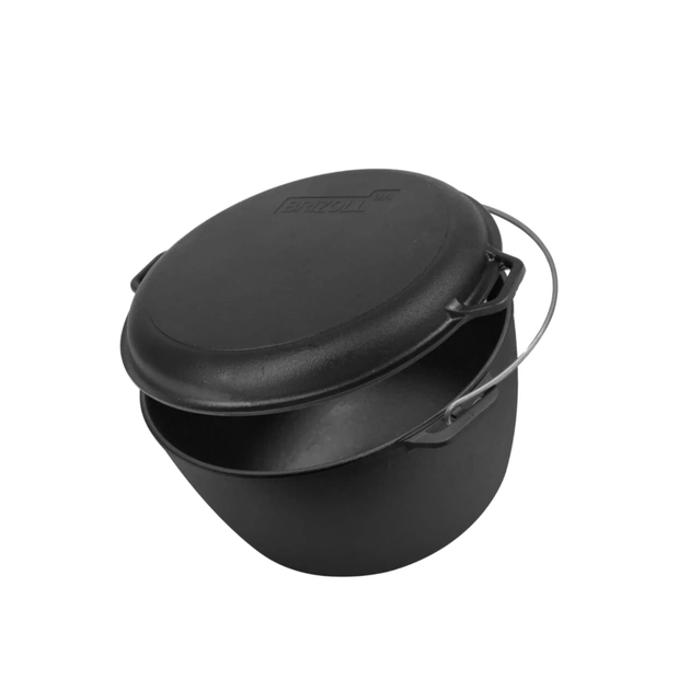 Котел туристичний Brizoll чавунний з кришкою-сковородою10 л (KT10-2) - picture 2