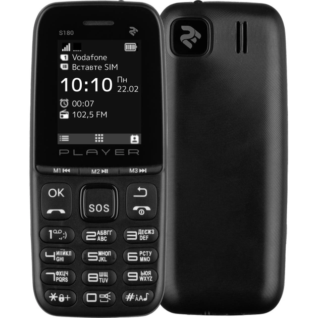 Мобільний телефон 2E S180 2021 Black (688130243377) - изображение 1