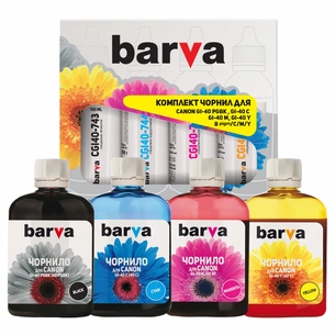 Чорнило Barva CANON GI-40 SET 4x100 мл PGBK/C/M/Y (CGI40-100-MP) зображення 1