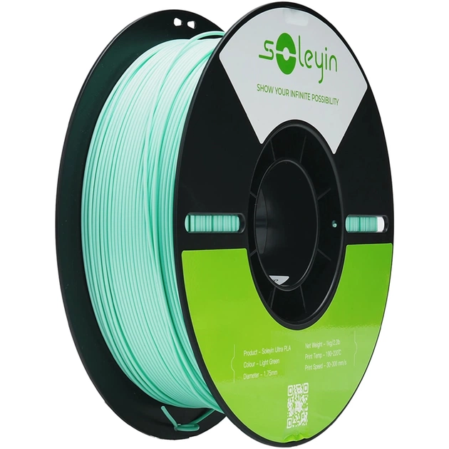 Пластик для 3D-принтера Creality Soleyin PLA ULTRA 1кг, 1.75мм, green light (3301010603) - изображение 1