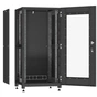 Шафа напольна Ipcom 24U 19" 600x1000 (С-24U-06х10-ДС-ПГ-9005) - уменьшенное изображение 3