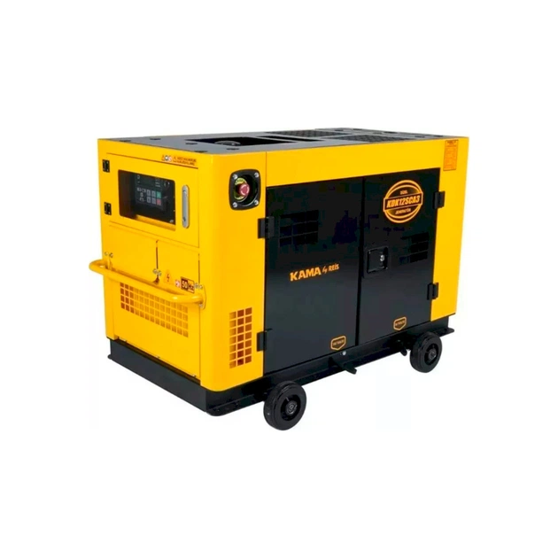 Генератор KAMA KDK12SC, дизельний, 230V, 50Hz, 12kVA/10kW, 26л, 3л/год, стартер, водяне охол. (KDK12SC) - зображення 1