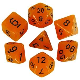 Набір кубиків для настільних ігор Games 7 Days Glow in the dark 7 Dice Set - Orange (g7dglow04) зображення 1