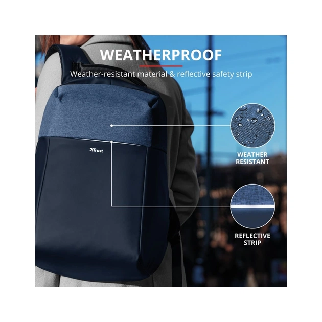 Рюкзак для ноутбука Trust 16" Nox Anti-theft BLUE (23307) - picture 10