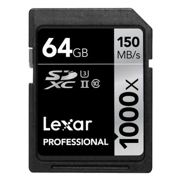 Карта пам'яті Lexar 64GB SDXC class 10 UHS-II U3 4K (LSD64GCRBEU1000) - изображение 1