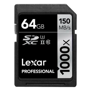 Карта пам'яті Lexar 64GB SDXC class 10 UHS-II U3 4K (LSD64GCRBEU1000) зображення 1