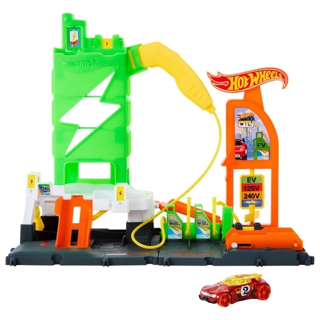 Автотрек Hot Wheels Заправна станція для суперзарядки (HTN79) - зображення 1
