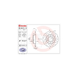 Гальмівний диск Brembo 08.B413.1X зображення 1