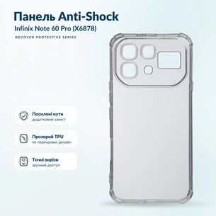 Чохол до мобільного телефона BeCover Anti-Shock Infinix Note 60 Pro (X6878) Clear (716082) зображення 1