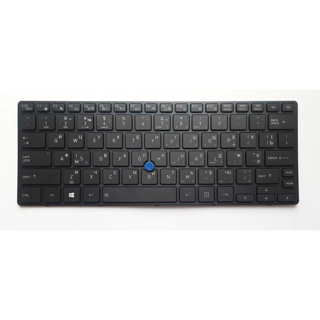 Клавіатура ноутбука Toshiba Tecra X40-D Series чорна з чорною рамкою, ТП та підсвіткою (A46165) - зображення 1