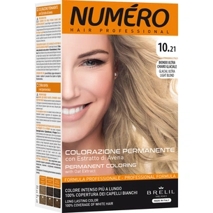 Фарба для волосся Brelil Numero 10.21 - Glacial Ultra Light Blonde 140 мл (8011935081332) зображення 1
